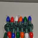 25 Foot C9 Multi Ceramic Christmas String Light Set - Opaque Bulbs - Roofline Light String - Green Wire