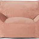 Christopher Knight Home Loubar Bean Bag Chair with Armrests - Velveteen - Pink