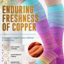 Doctor's Select 3 Pairs Copper Toeless Compression Socks Women & Men - 20-30 mmHg Open Toe Compression Socks Knee High Women, L/XL