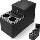 Center Console Between Seats for Minivans, Featuring Cup Holders, Coin Compartment, and Card Slot Center Console for Trucks, Minivans, and SUVs Front Seat Bench Center with Locking (Regular)