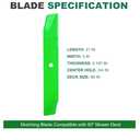 Cub C adet Troy-B ilt 60" Deck Mulching Blades 3-Pack - Replaces 742P05516, Fits ZTX4-60 ZTX5-60 ZTX6-60 Mustang XP 60 | Ore gon 91-368/St ens 355-960 Compatible
