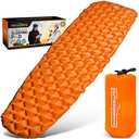 Outdoorsman Lab Sleeping Pad for Camping - Patented Camp Mat, Ultralight - Best Compact Inflatable Air Mattress for Adults & Kids - Lightweight Hiking, Backpacking, Outdoor & Travel Gear