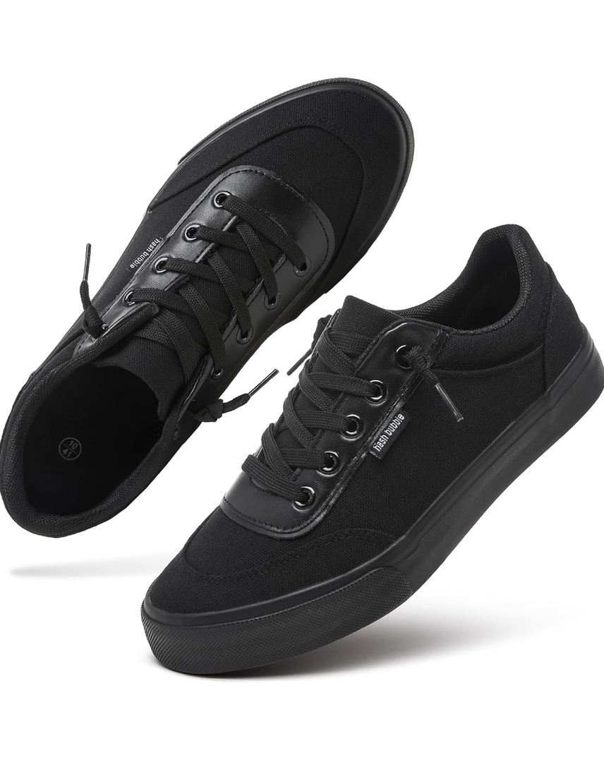 hash bubbie Unisex Slip on Sneakers Women's Canvas Sneakers Classic Non Slip Canvas Shoes Casual Tennis Shoes for Men 9