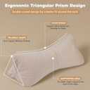 AceOrbit Buckwheat Neck Support Pillow Triangular Cylinder Bolster Pillow with Dual Pillowcases 16 x 5.5 Inches Adjustable Buckwheat Hulls Neck for Back Pain Relief Office Lunch Break Sleep