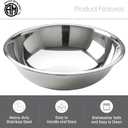 2 x American Metalcraft 16" Stainless Steel Mixing Bowl - 13-Quart Durable Metal Bowls for Mixing, Large Stainless Steel Bowl