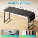 PRAISUN 55'' Computer Desk with Fabric Storage Bag