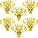 Hoteam 6 Pcs Metallic Graduate Cap Gleam Table Centerpiece Party Supplies Graduation Party Decorations 2025 Graduation Cap Decorations for College High School Congrats Grad, Gold 