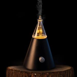 USMLMOOT Babel Tower Aroma Nebulizer - Waterless Essential Oil Diffuser with Wood and Glass, Professional Grade Cold Air Technology, Super Quiet, No Water, No Heat, No Plastic - Original Design