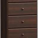 Prepac Astrid Tall Brown Dresser: 16.5"D x 19.75"W x 50"H, 6-Drawer Chest for Bedroom by Prepac - Perfect Chest of Drawers for Ample Storage (Espresso)