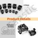 Tanstic 48Pcs Cage Nuts Snap-in Cage Nuts Rack Mount Cage Nuts Rack Mount Clip Nuts for Server Shelf Cabinets Rack Mount(M4 5 6 8 10 12)