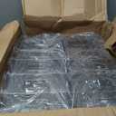 mDesign Plastic Storage Closet Organizer Bin, Container Bin for Entryway, Hallway, Linen, and Coat Closet - Organization for Clothing, Blankets, Toys, and Accessories, Ligne Collection, 4 Pack, Clear
