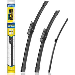 5 PLUS Silicone Windshield Wipers Replacement for 2018-2024 Audi Q5 Wiper Blades(Set of 3),Automotive Replacement Windshield Wiper Blades For My Car-24"/20"/15"