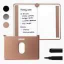 MEMO Whiteboard Wallet - an Innovative Mini Pocket Notebook & Aluminum RFID Blocking Wallet for Men & Women - Dry Erase Notepad w/ 6 Card Slots, Pen & Magnet Closure - Gilded Rose