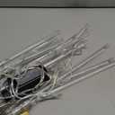 2 Pack Christmas Lights Outdoor, Expandable Meteor Shower Lights with Timer, Waterproof Falling Rain Light with 16 Tubes 384 LED Plug in, Suitable for Garden House Xmas Tree Decorations (Cool White)