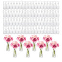 Plastic Bud Vases in Bulk Small Clear Flowers Vases for Centerpieces Wedding Decorations Home Banquet Formal Dinners Party Table Decor, 2.64 x 6.69 Inch (120 Pcs