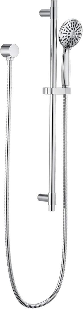 Delta Faucet Slide Bar Hand Held Shower with Hose, Chrome Handheld Shower Head, Slide Bar Hand Shower, Handheld Shower, Detachable Shower Head, Chrome 51361