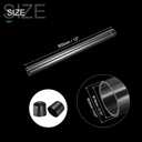 PATIKIL Clear Rigid Tube Round Plastic Tubing with Black Rubber Caps Polycarbonate Water Pipe, 305mm/ 12 Inch Length, 19mmx22mm/0.75"x0.87", 2 Set