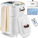 Large Towel Warmer for Bathroom - 27L Foldable Towel Warmer Bucket with LCD Display & Remote Control, Auto Shut Off, Fits Up to Two 40"X70" Oversized Towels, Bathrobes, Blankets, and More