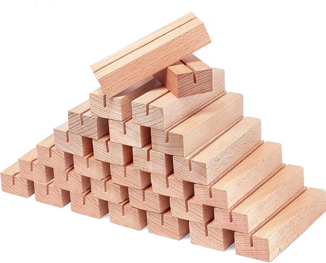30Pcs Wooden Place Card Holders, Wood Photo Picture Card Holders for Weddings Banquets and Parties, Beech Table Number Holder Stands, Wood Menu Holder for Restaurants (30 Pcs-Natural- Slots 2mm) 30Pcs Wooden Place Card Holders, Wood Photo Picture Card Holders for Weddings Banquets and Parties, Beech Table Number Holder Stands, Wood Menu Holder for Restaurants (30 Pcs-Natural- Slots 2mm)