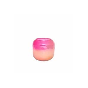 HD 6oz Iridescent Short Rounded Glass Candle Pink, 1 ct 