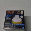 HALO RL Series 4 inch Recessed LED Retrofit Light Selectable CCT (2700K-5000K) and Selectable Lumens, Dim to Warm, Integrated LED Matte White, 600/900 Lumens