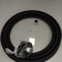 Microwave Splatter Cover Vented Glass Guard Lid with Collapsible Silicone for Food as Pot Cover 11.8 inch Large Plate for 6 7 8 9 10 11 inch Plate Bowl (Black)