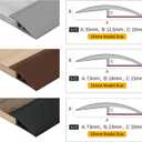 BNELL Carpet & Floor Edging Trim Strip,Self Adhesive-PVC Floor Transition Strip,Threshold Transitions Suitable for Threshold Height Less Than 15mm (6.56FT_Black)