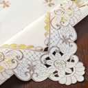 57 Inch X 86 Inch Oblong Tablecloth, Vintage Embroidery Flower Lace for Wedding Party Dining Restaurant Home Decoration Table Cloth Rectangular