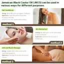 2 x Multipurpose Cold Pressed Natural Jamaican Black Castor Oil with Head Massager, 2.02 Fl Oz for Hair and Skin, Promote Hair Growth