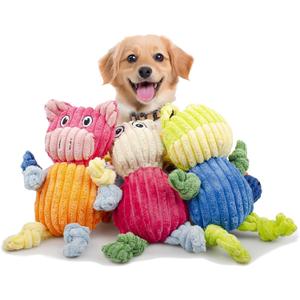 2 x 3 Pack Squeaky Dog Stuff Set for Small Medium Large DogsPet Use Only (Frog,Hippo,Pig)