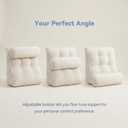 Wedge Pillow with Adjustable Bolster, Reading Pillow for Bed