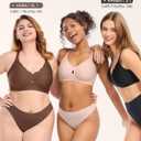 LUCKMEEY Bras for Women No Underwire Wave Push Up Wireless Bra Seamless Bras Full Coverage Bralettes Lift Everyday Bras (Small, Skin)