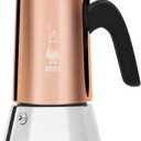 Bialetti - New Venus Induction, Stainless Steel Stovetop Espresso Coffee Maker, Suitable for all Types of Hobs, 6 Cups (7.9 Oz), Copper, Silver