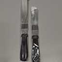Angled Icing Spatula, Stainless Steel Offset Spatula, Cake Spatula Set of 2 Black 6, 8 inch Blade
