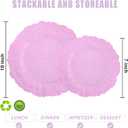 SUT 60PCS Purple Plastic Plates - Plastic Plates for Party, Purple Plates Disposable Heavy Duty, Including 10 inch Dinner Plates, 7 inch Dessert Plates, Plastic Plates for Wedding&Party