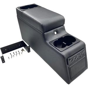 MOOSUN 31515 Denim Black Deluxe Locking Center Console for Jeep CJ-5 1976-1983, CJ-7 1976-1986, Wrangler YJ 1987-1995