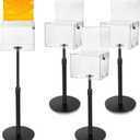 4 Pack Clear Suggestion Donation Box with Lock and Key 11x 8.25x 8.25 Inches Acrylic Offering Raffle Box with Stand Slot for Office Charity Church Collection