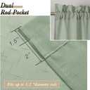 Aiyufeng Sage Green Sheer Curtains 45 Inch Length 2 Panels, Short Linen Curtains for Kitchen, Small Window Curtains Window Treatment Privacy with Light Filtering for Bathroom, Each 30Wx45L Inch, Green