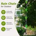 10ft Rain Chains for Outside, 12-Cup Rain Chain Replacement Downspout for Gutters,Eaves, Drainage, Adjustable Length(Yellow & Green)