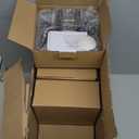 6 Pack Matte Black Door Knob, Interior Privacy Keyless Entry Door Lock, Square Style Reverisble Door Handles, Heavy Duty Door Levers for Bedroom Bathroom Doors