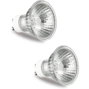 GU10 Halogen Bulb 120V 50W Halogen Light Bulbs for Candle Warmer Lamp, GU10+C, MR16 with Glass Cover, 2700K Warm White, Dimmable, Pack of 2