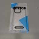 NITITOP Compatible with iPhone 15 Pro Max Case Cute Clear for Women Girls White Love Heart Pattern Ultra Slim with Bumper Protector Soft TPU Anti-Yellow Protective Cover - White Heart