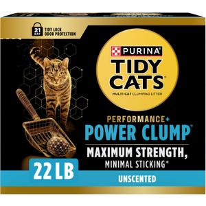 Purina Tidy Cats Performance Plus Power Clump Cat Litter, 22 lb Box