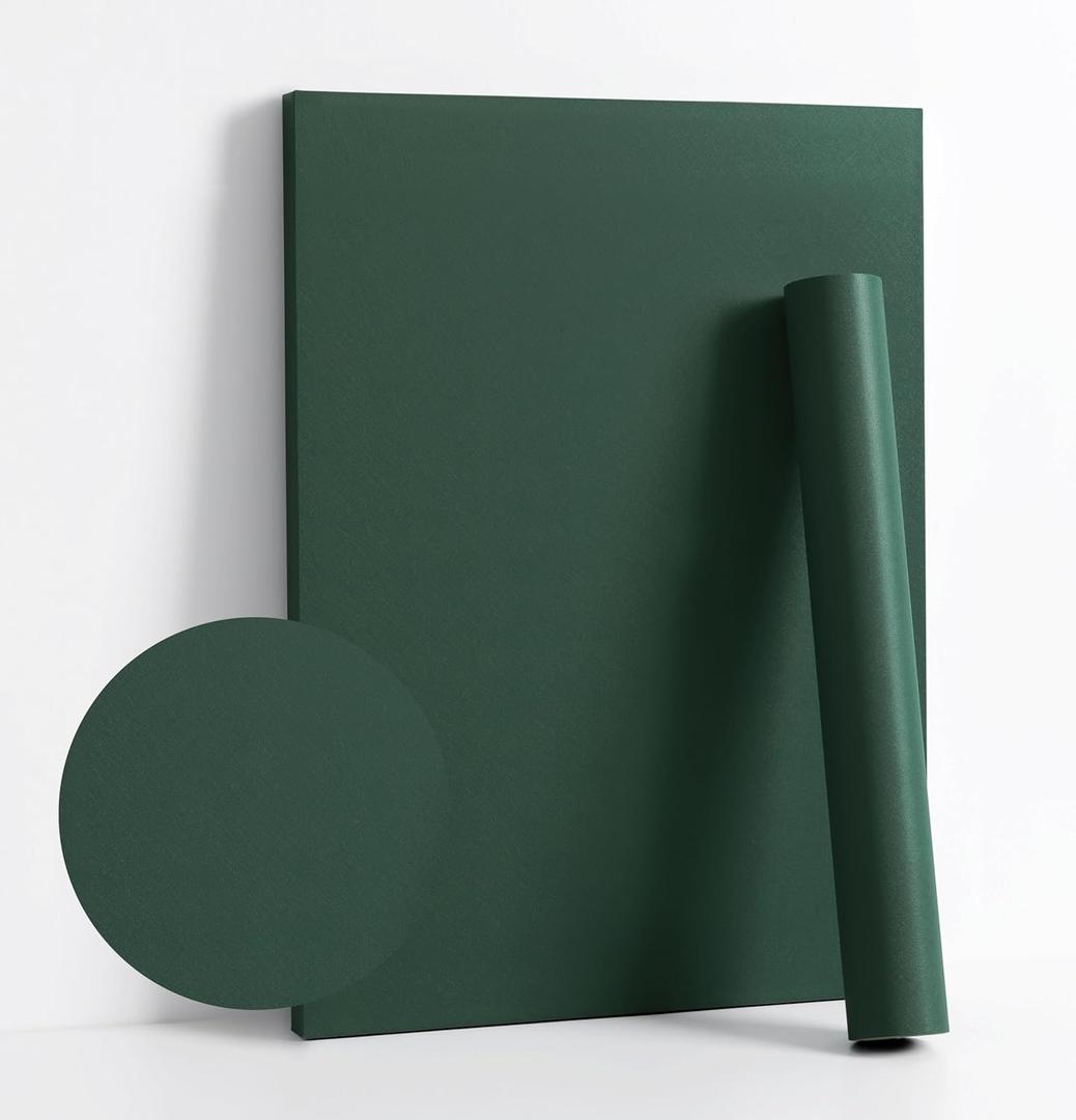 Dimoon 110''x17.7'' Dark Green Peel and Stick Wallpaper Contact Paper Modern Self Adhesive Wall Paper Removable Renter Friendly Textured Solid Color Cabinet Vinyl Roll (110''x17.7'',Emerald Dark)