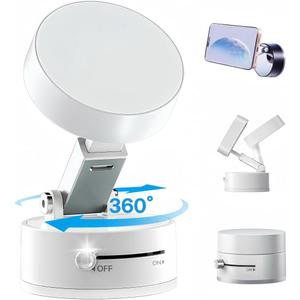 2 x Foldable Vacuum Magnetic car Phone Holder for Magsafe, 360 Rotatable Suction Phone Mount,Car Phone Holder for iPhone (White)