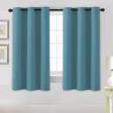 H.VERSAILTEX Blackout Curtains for Bedroom Thermal Insulated Room Darkening Living Room Curtains 63 Inch Long Grommet Privacy Protection Window Curtain Panels/Drapes for Nursery, 2 Panels, Storm Blue