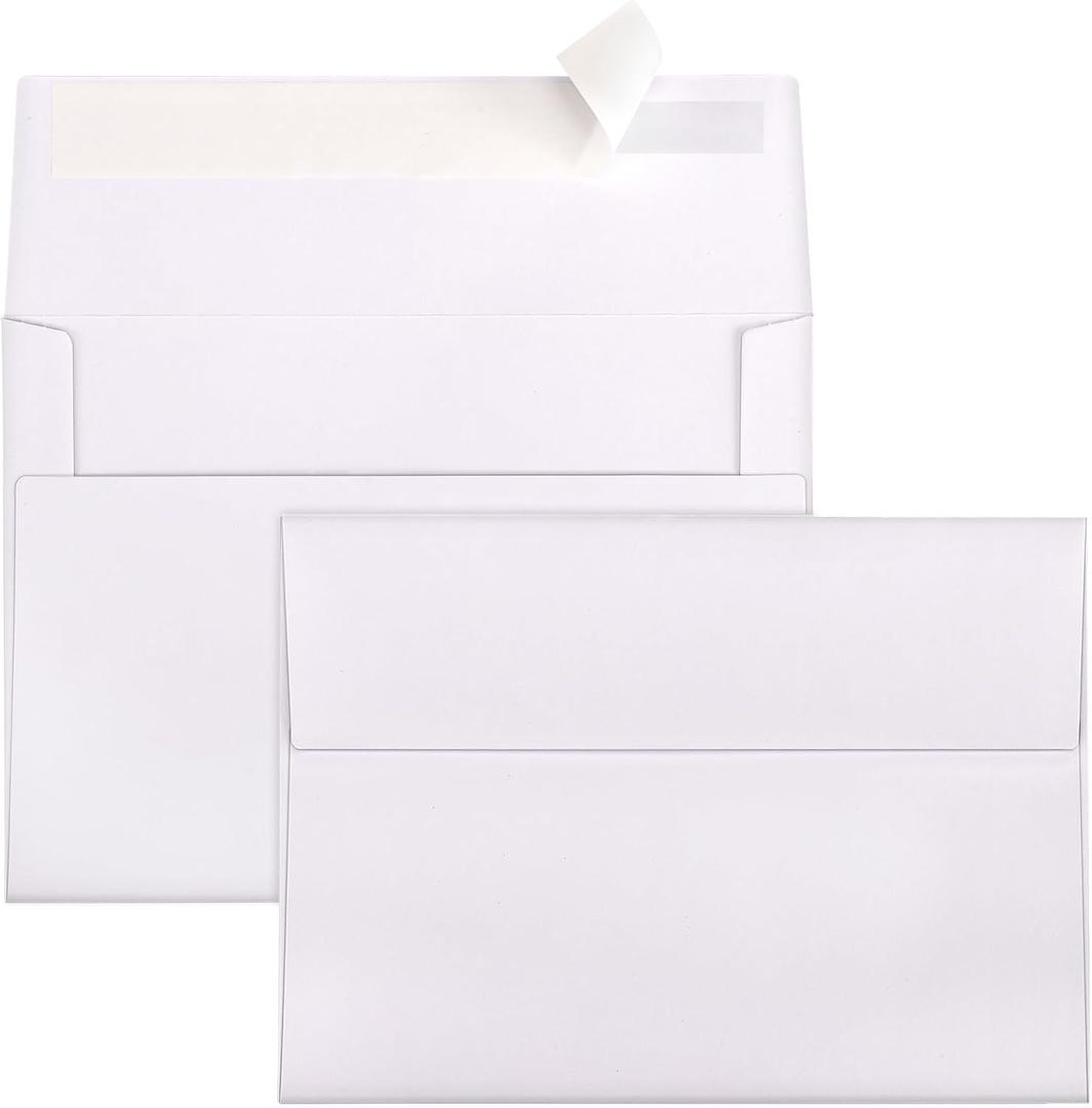 A4 Envelopes Self Seal 500 Pack - 4.25x6.25 White Invitation Envelopes Bulk for 4x6 Postcard, Wedding, RSVP, Thank You Notes, Announcements, Greeting Cards, Photos