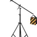 Max 13.2ft/400cm Two Way Adjustable Photo Studio Light Stand with 6.2ft/190cm Boom Arm and Sandbag, Aluminum Alloy Rotable Tripod for Studio Outdoor Photography Portrait Video