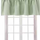 Hiasan Valance Curtains for Kitchen Blackout Thermal Insulated Solid Window Curtain Valance, Seafoam Green, 42 x 18 Inches, 1 Panel
