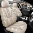 Arazi Custom 5 Full Seat Covers Fit for Mazda CX5 2012-2025, Full-Coverage Premium Waterproof Nappa Leather Seat Cover5 Seats Standard, Beige